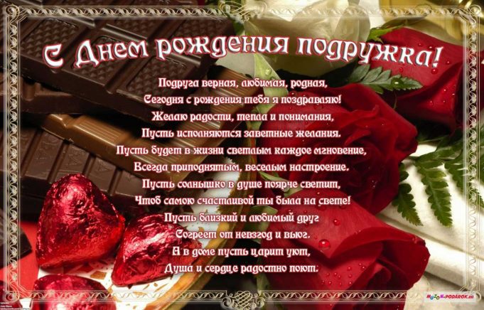 Поздравление с днем рождения для подруги жены Поздравление с днем рождения для подруги жены
