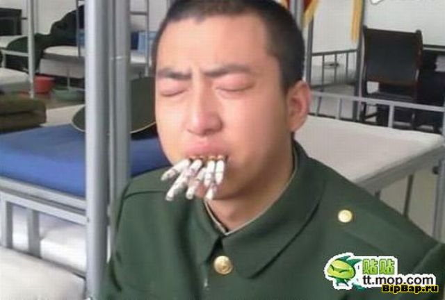 Как в китайских армиях борются с курением