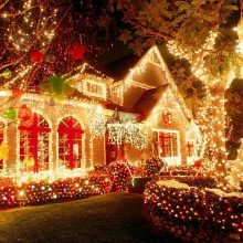 Красивые коттеджи на Новый год (40 фото)