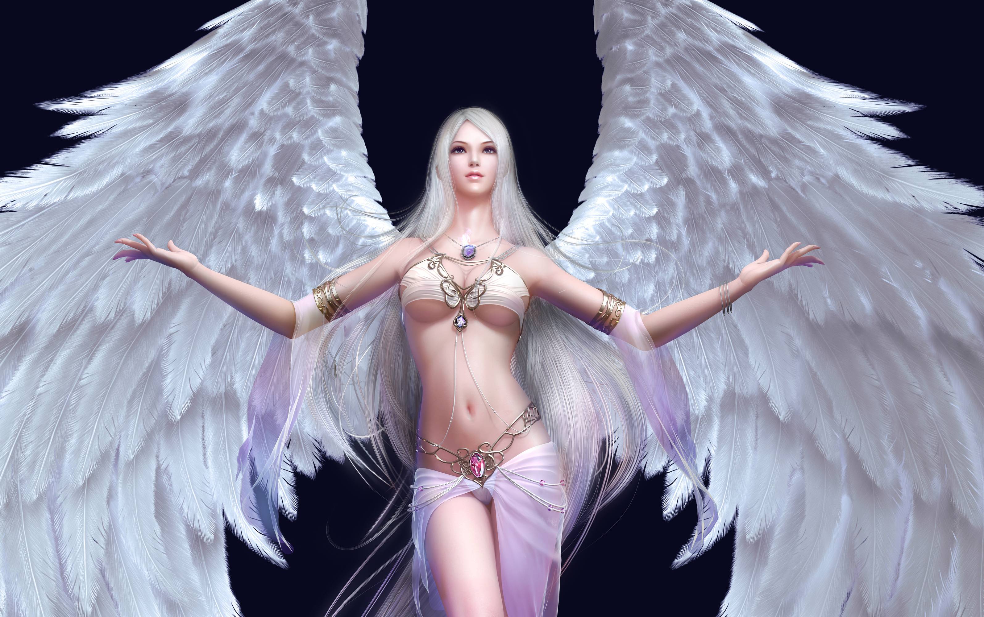 Рисунок ангела с крыльями для детей