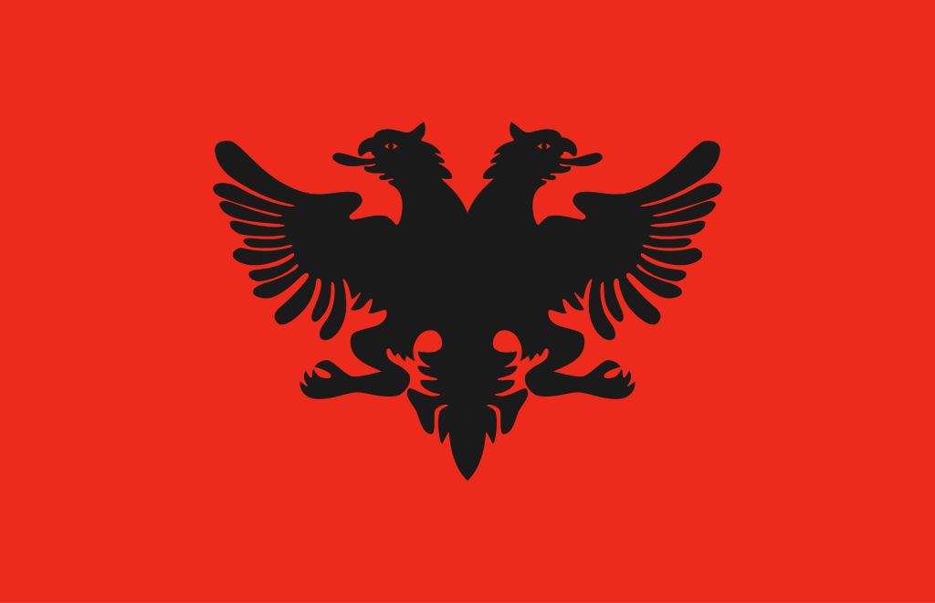Флаг со львом на красном фоне