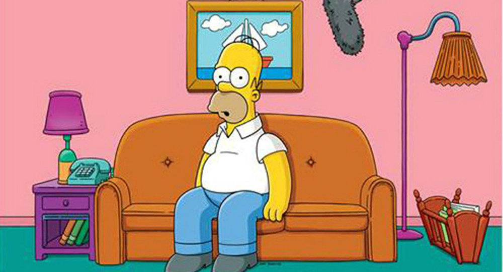 Гомер симпсон на диване