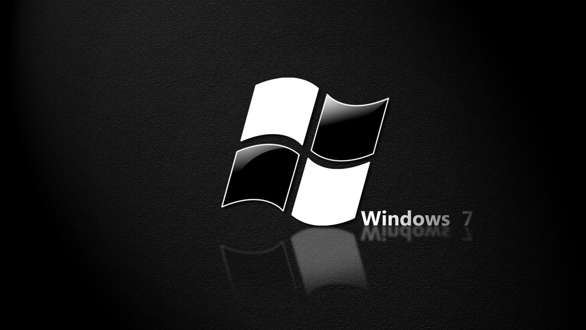 Windows 7 на черном фоне