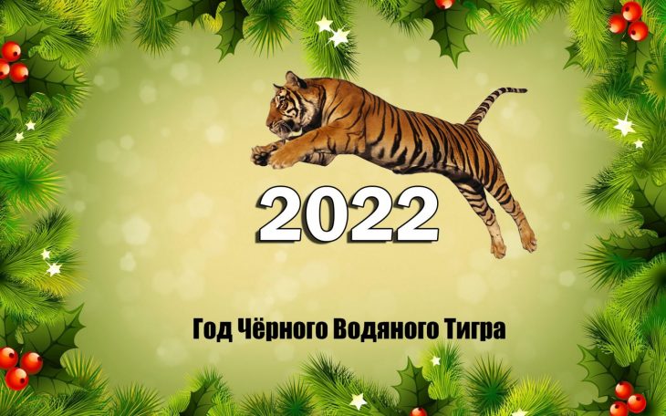 Красивые Открытки С Новым Годом Тигр