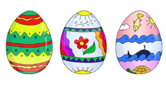 Как нарисовать корзину с яйцами на пасху
