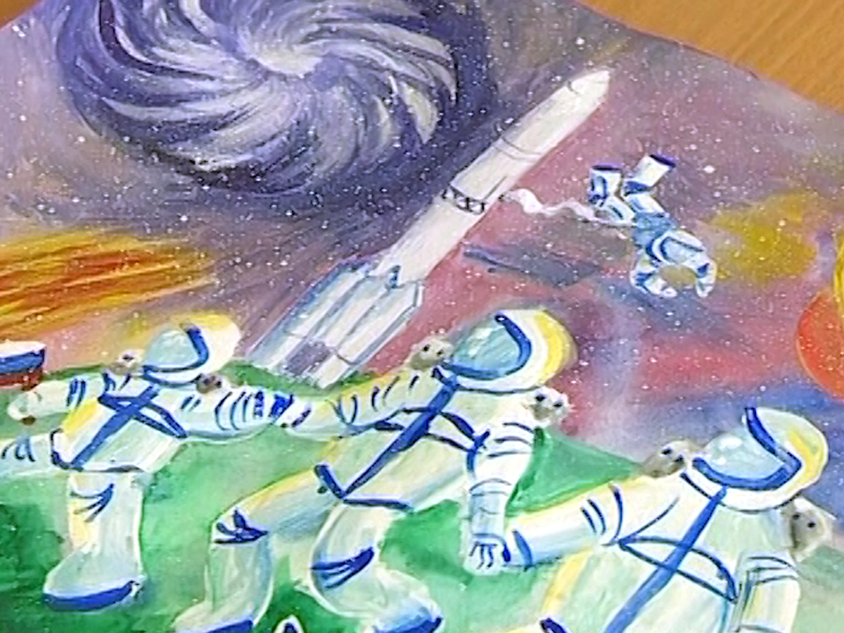 Конкурс рисования для детей Гагарин космос