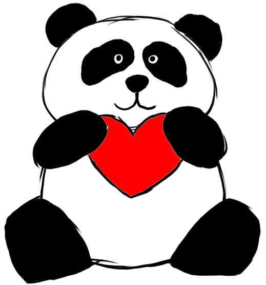 Panda💗  Рисунок панды, Рисунки панды, Панда