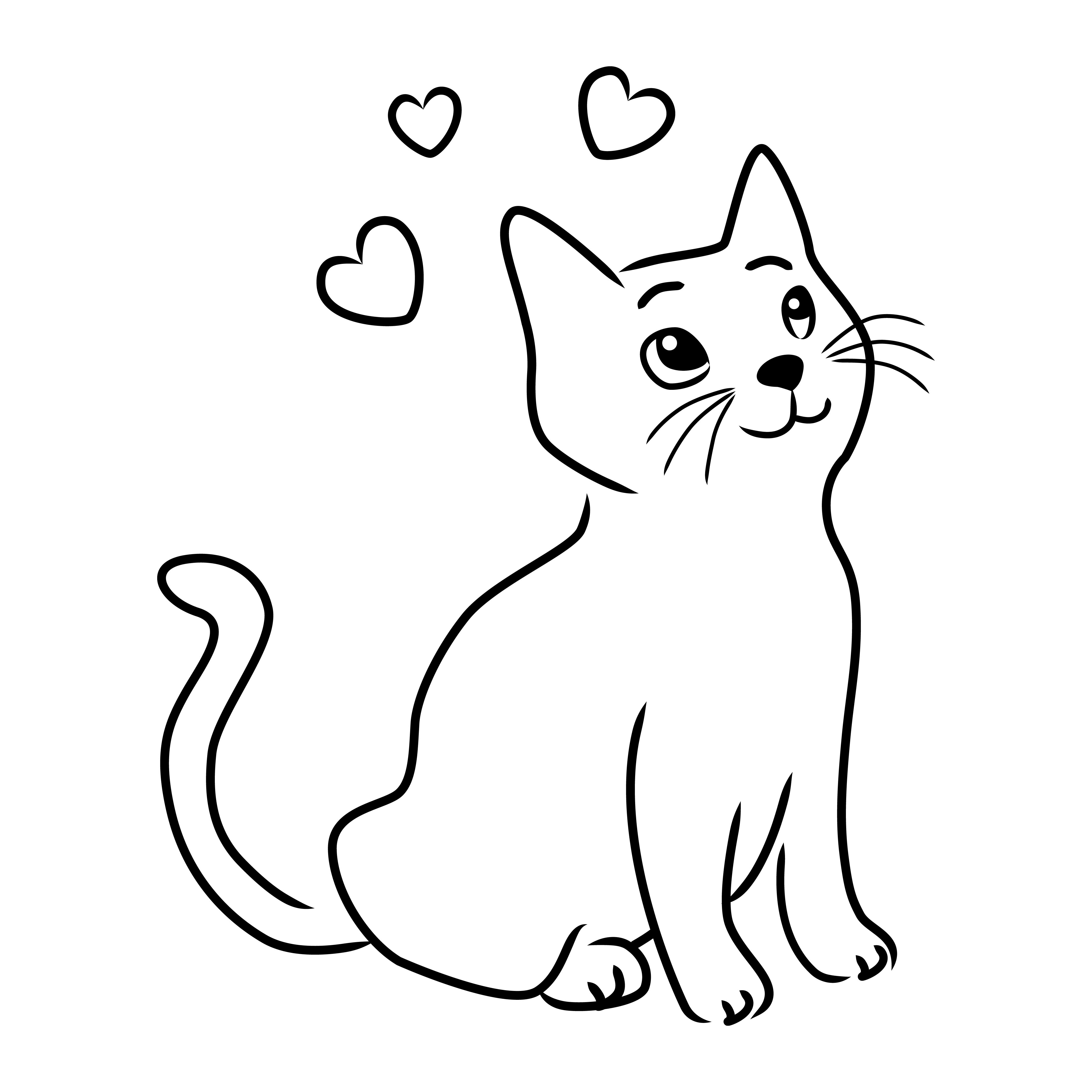 сиамская кошка для срисовки