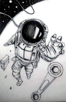 Нарисованные картинки космонавтов