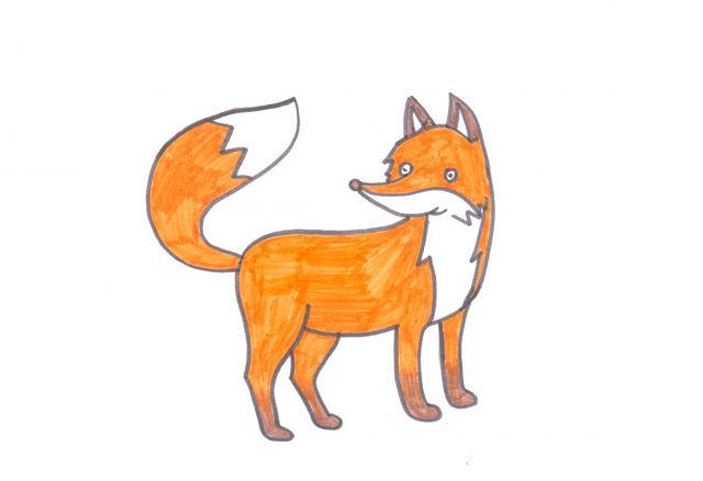Легкие картинки для срисовки лисы