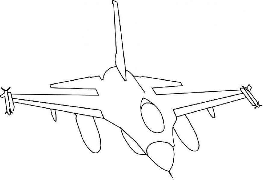 Цветной рисунок самолета