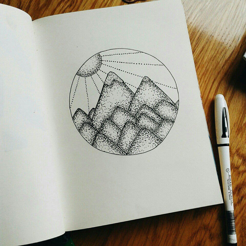 Прикольные рисунки для скетчбука, тюльпаны