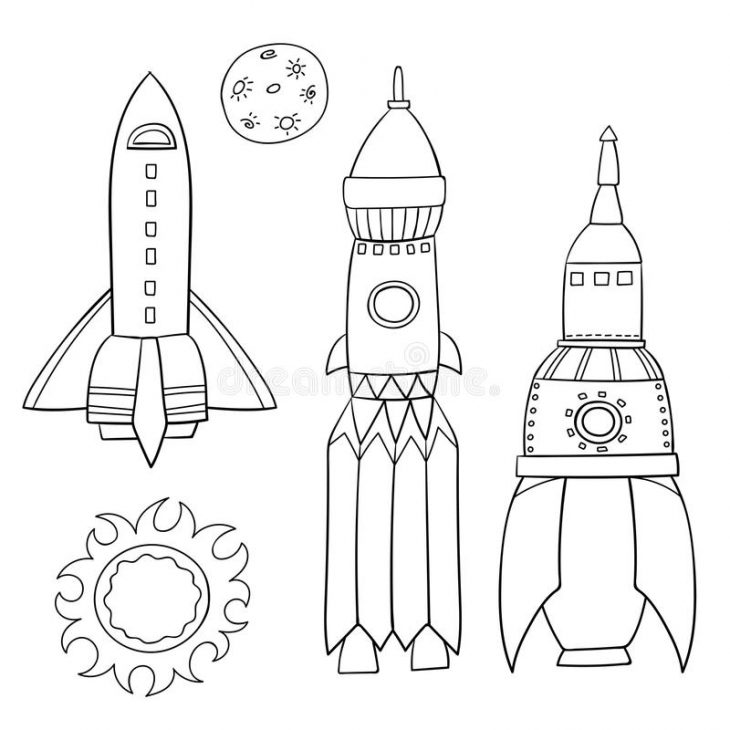 Как нарисовать ракету космос