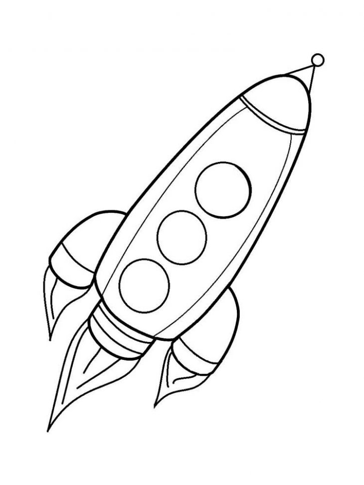 Ракета рисунок для детей раскраска