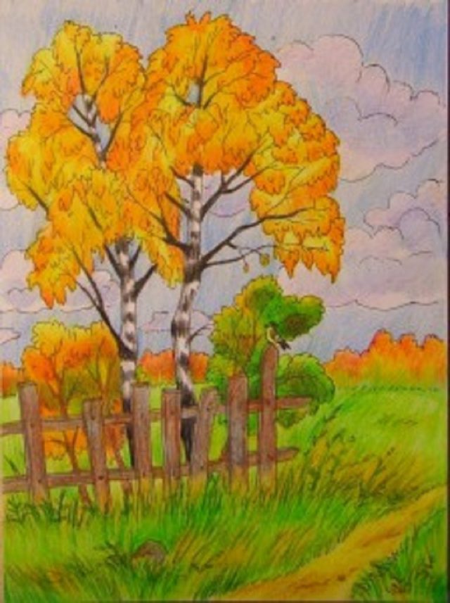 Свиридов осень рисунок