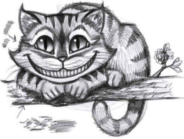 Кот на кресле рисунок