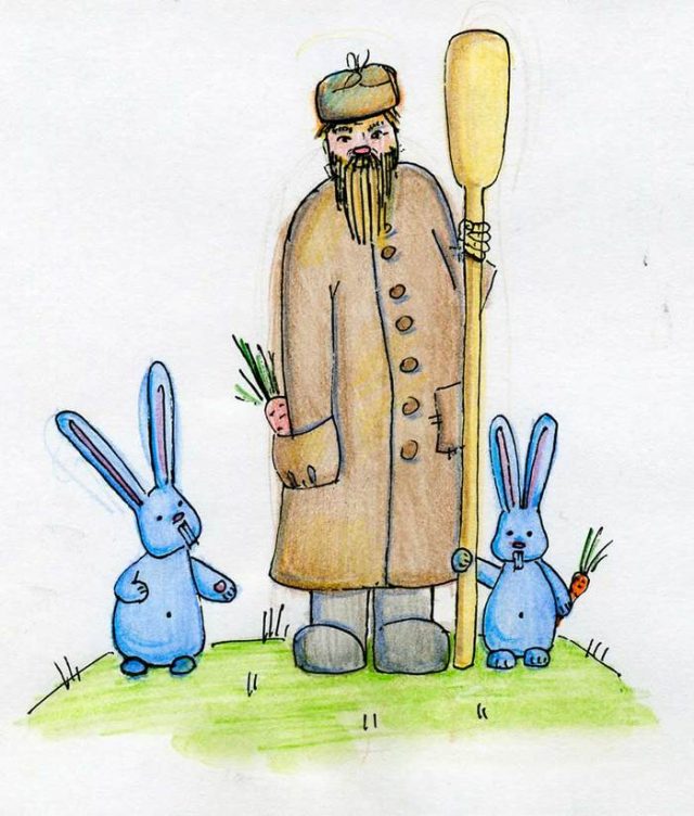 Дед мазай и зайцы рисунок 2 класс
