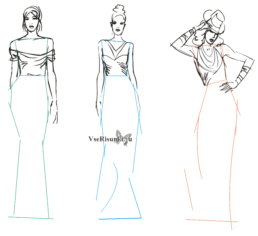 Дизайн современной одежды рисунок карандашом 7 класс