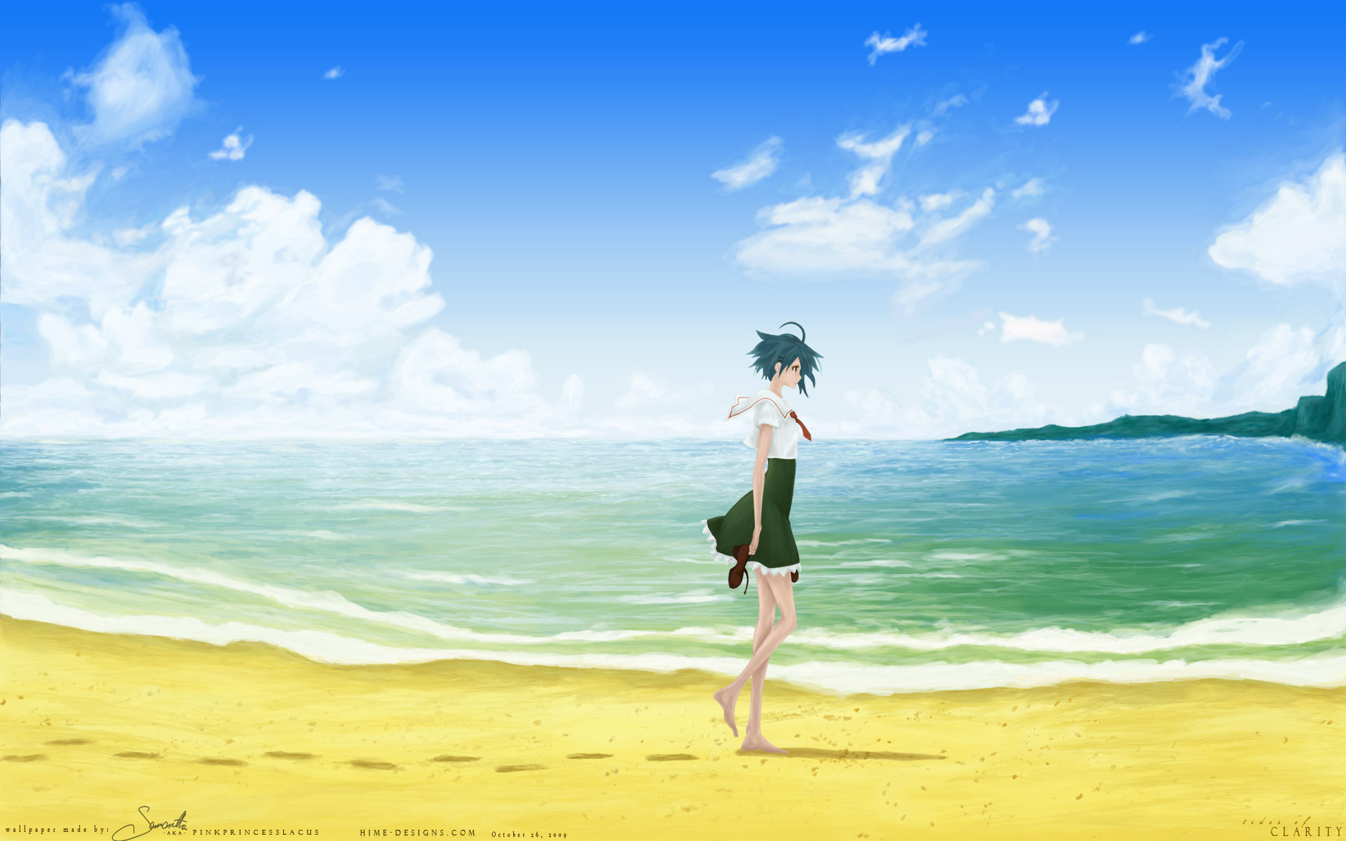 Пляж в стиле аниме