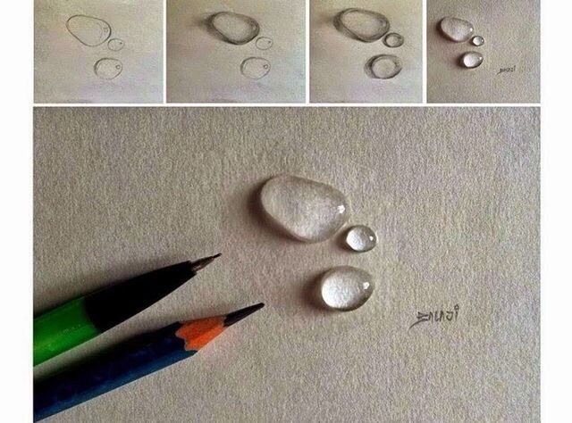 Как нарисовать каплю карандашом поэтапно