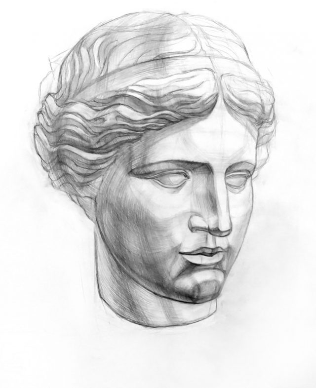 Голова женщины рисунок