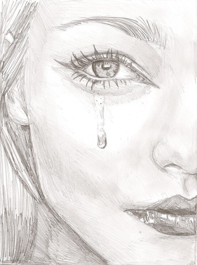 Картинки со слезами на глазах грустные