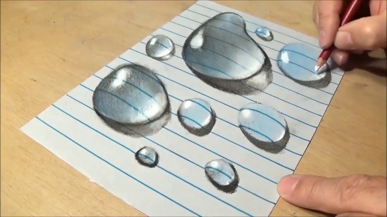 Как нарисовать капли воды