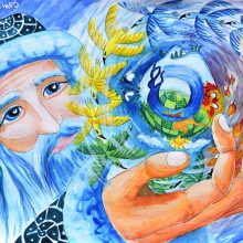 Рисунки карандашом Старик-годовик (15 фото)