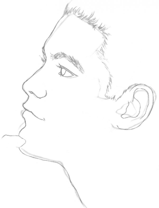 Нарисовать лицо мужчины