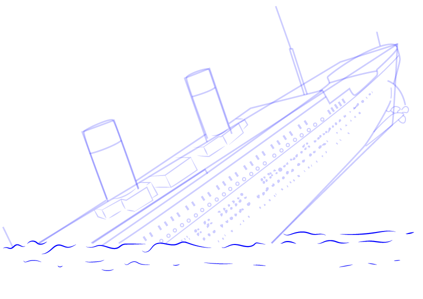 Картинки титаника для срисовки
