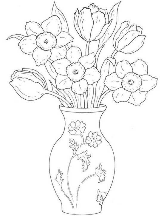 Рисунки карандашом ваза с цветами (35 фото) 🔥 Прикольные картинки и юмор