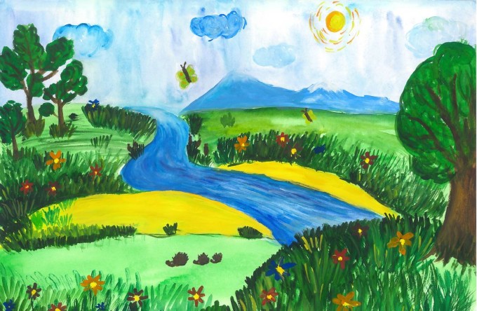Рисунок природа для детей 5 6 лет