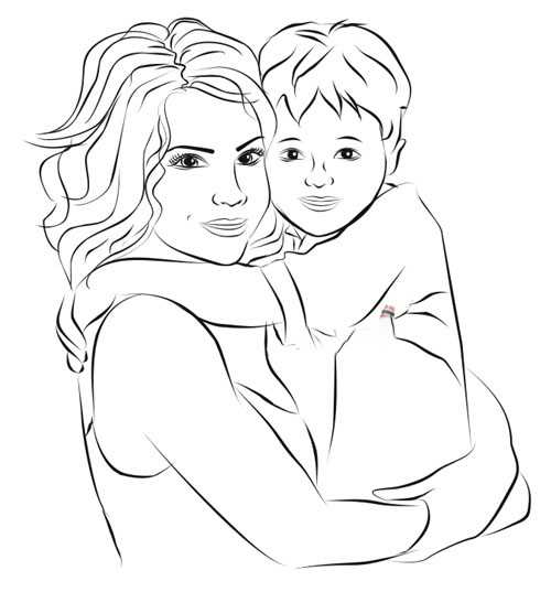 Рисунки карандашом матери и ребенка (31 фото) 🔥 Прикольные картинки и юмор