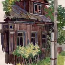Рисунки цветными карандашами загородный пейзаж (27 фото)