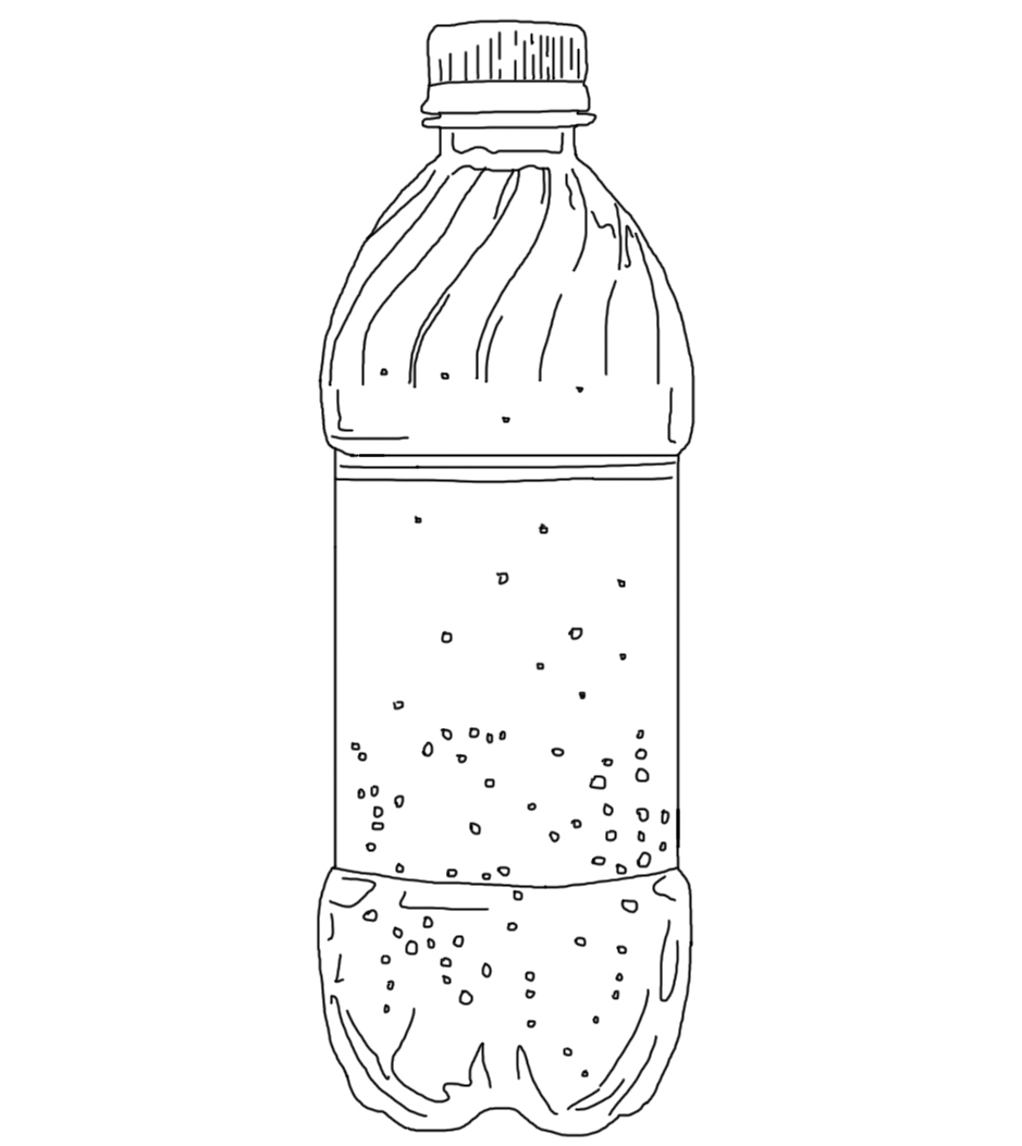 Как нарисовать фанту в бутылке