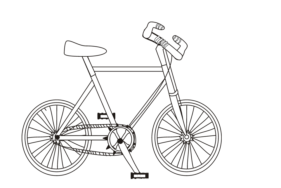 Велосипед рисунок для детей простой