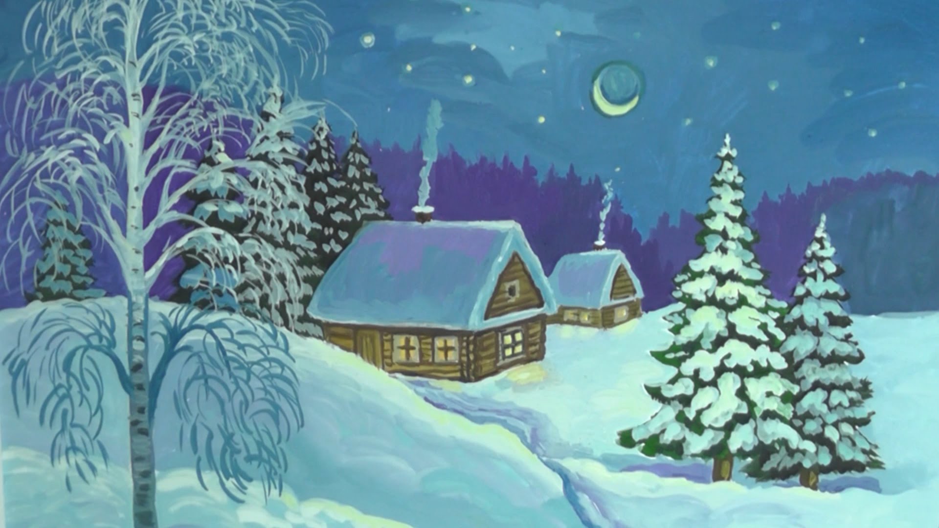 Тема зима 4 5 лет. Зимний пейзаж для детей. Рисование зимний пейзаж. Рисование новогодних пейзажей. Зимний пейзаж красками.