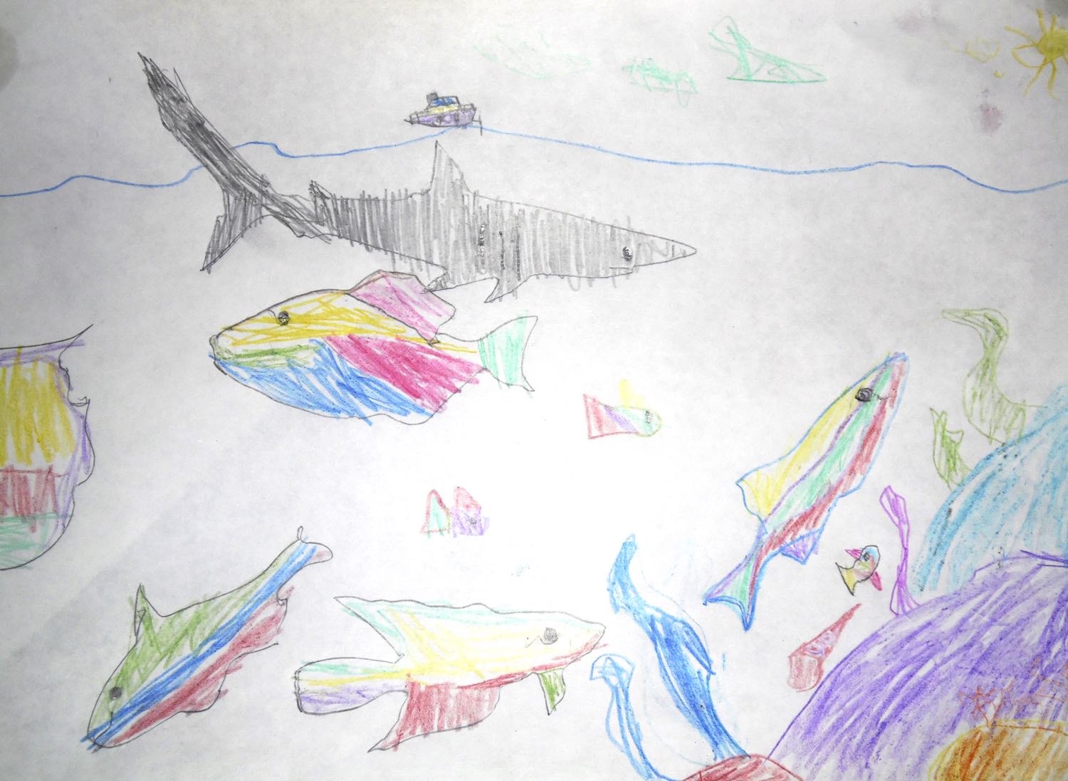 Подводный мир картинки для рисования цветные карандаши