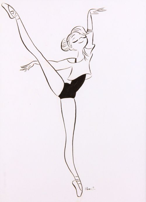 Простые рисунки карандашом девушка танцует