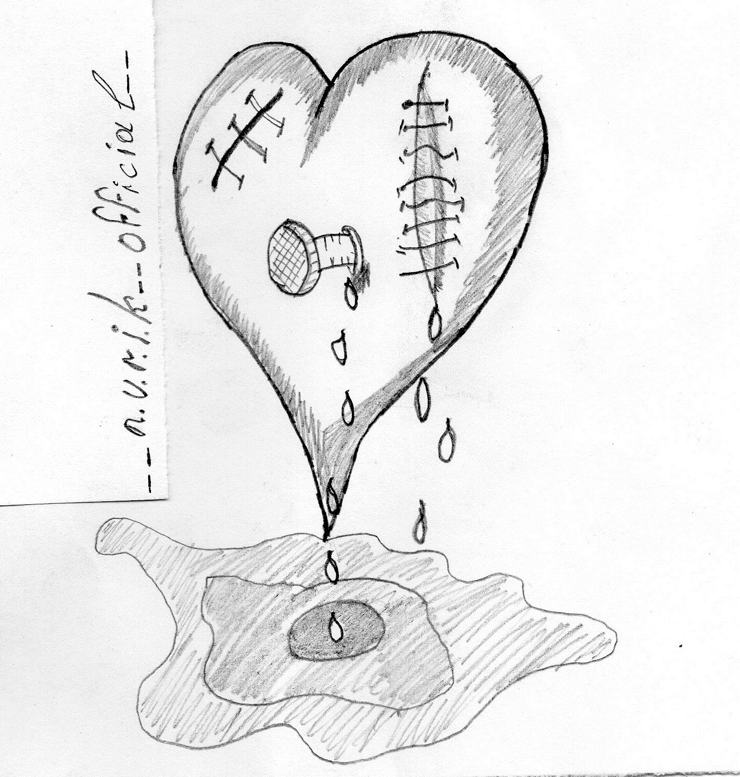 Разбитое сердце рисунок карандашом