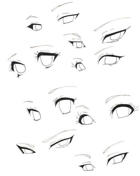 Учимся рисовать глаза для аниме