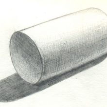 Рисунки цилиндра карандашом с тенью со штриховкой (15 фото)
