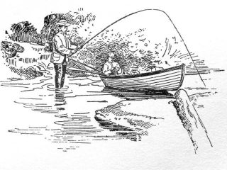 Рисунок рыбалка на озере