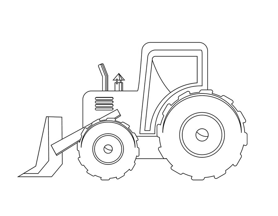 Рисунок трактора для детей простые