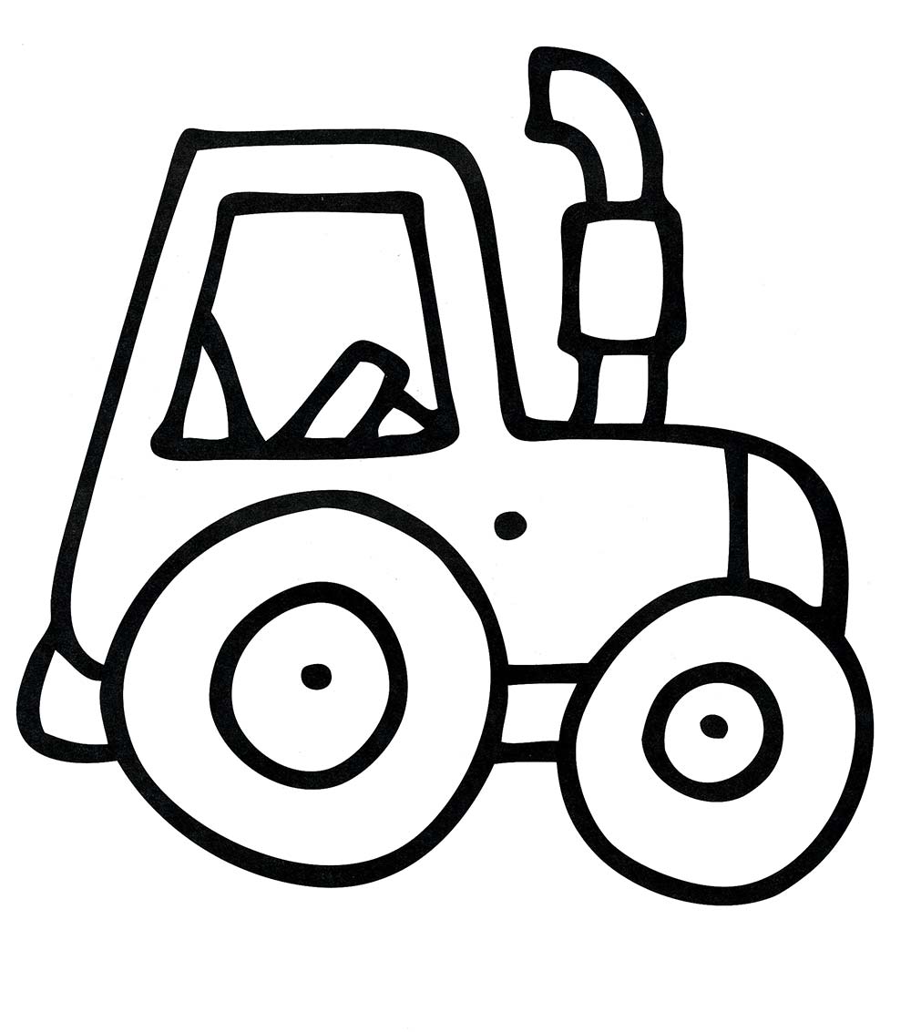 Рисунки для разукрашивания для детей трактор