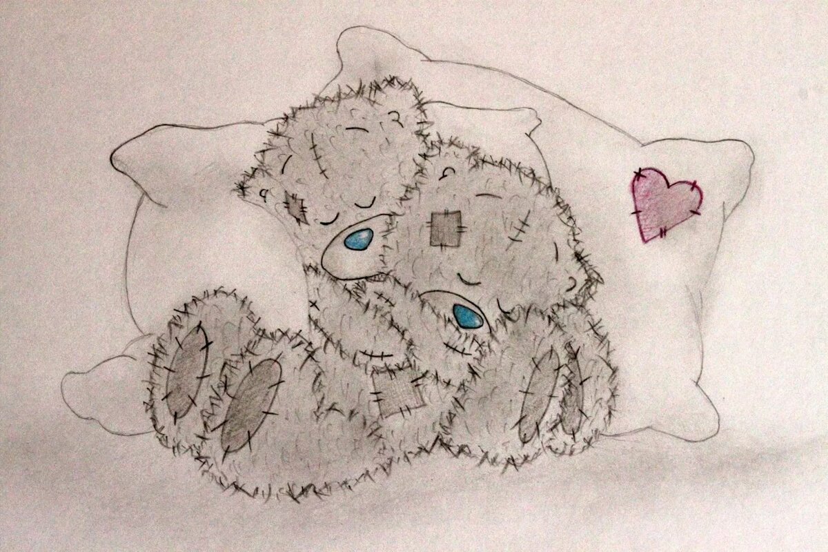 Медвежонок Тедди рисунок