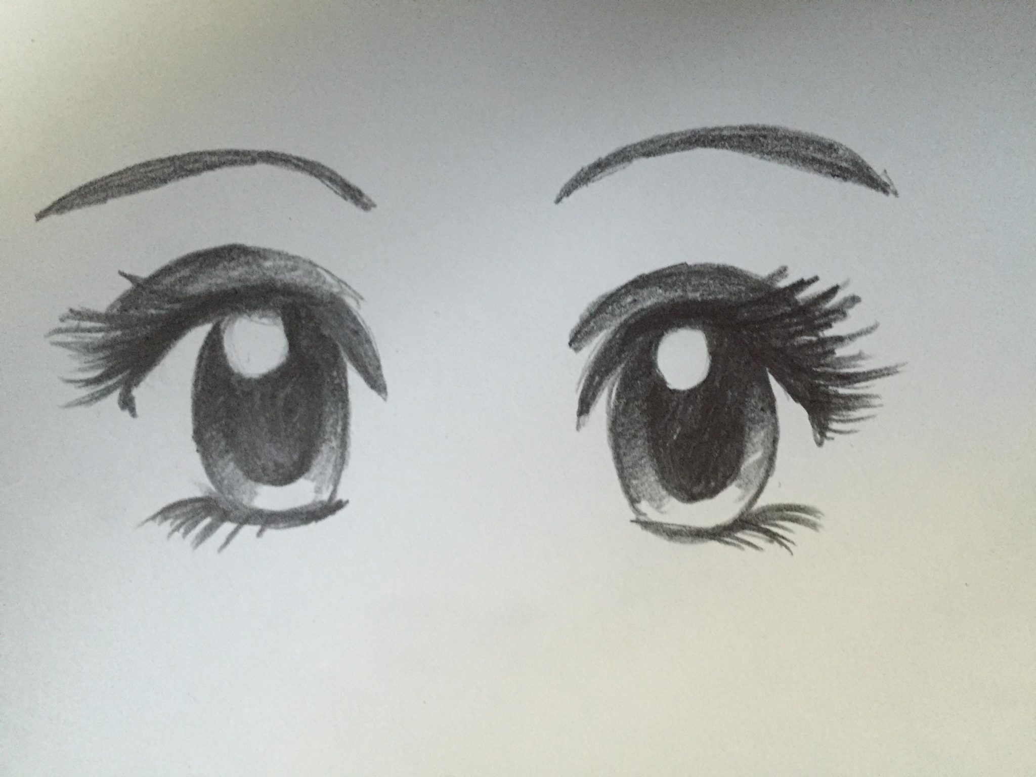 Красивые аниме глаза карандашом