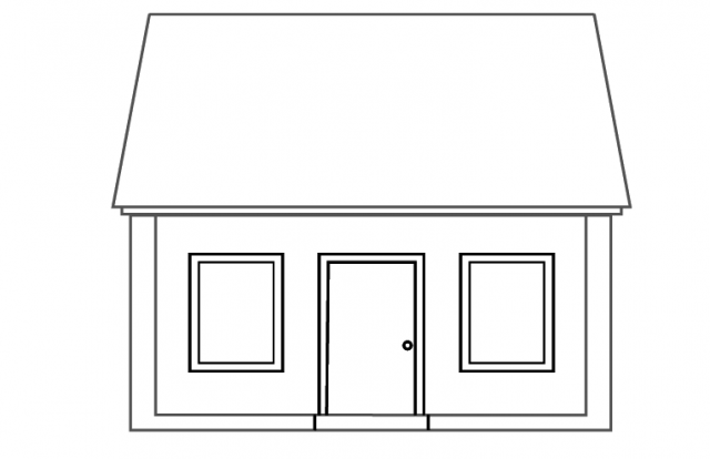 Бумажный дом картинки для срисовки