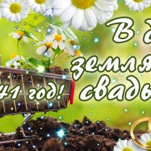 41 год, годовщина свадьбы: поздравления, картинки — земляная свадьба (12 фото)