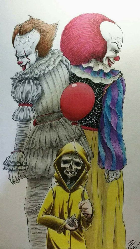 Злой клоун - рисунки из символов